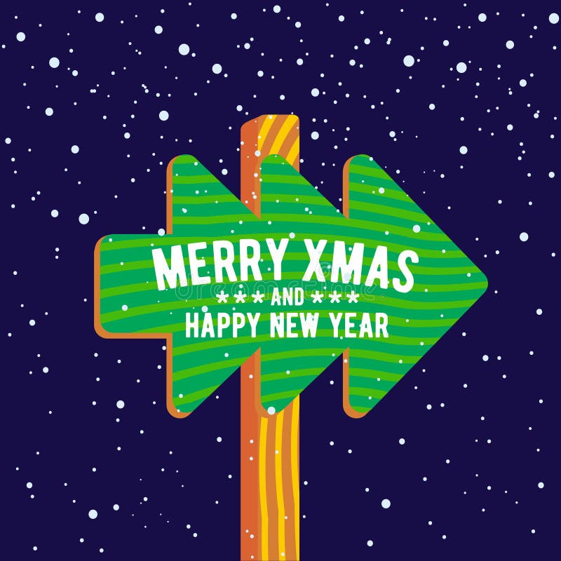 Kort för glad Xmas och för lyckligt nytt år stock illustrationer