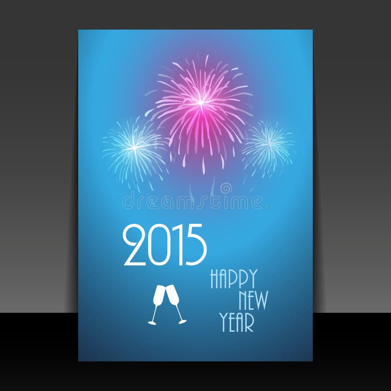 Kort för nytt år - lyckligt nytt år 2015