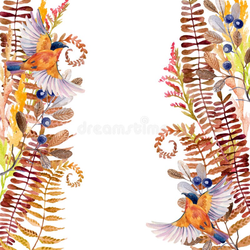 Kort för örter för vattenfärghöstäng vektor illustrationer Kort för örter för vattenfärghöstäng vektor illustrationer