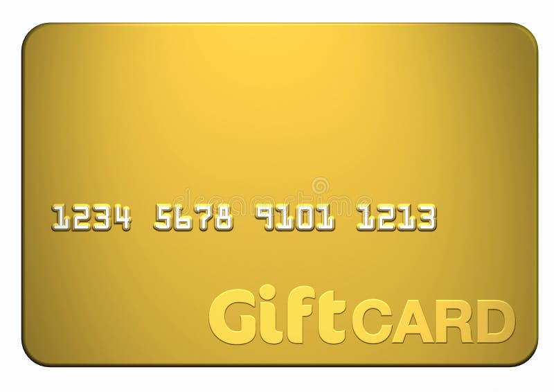 Gold Gift Card isolated on white front on (includes clipping path). Gold Gift Card isolated on white front on (includes clipping path)