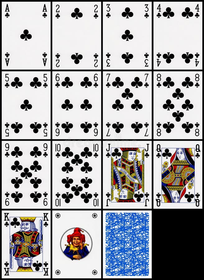 Kortklubbor som leker dräkten