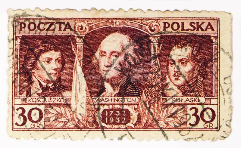 Kosciuszko 1746-1817, Ουάσιγκτον 1732-1799, Pulaski 1745-1779, George Washington - δισεκατονταετηρίδα γέννησης serie, circa 1932 στοκ φωτογραφία με δικαίωμα ελεύθερης χρήσης Kosciuszko 1746-1817, Ουάσιγκτον 1732-1799, Pulaski 1745-1779, George Washington - δισεκατονταετηρίδα γέννησης serie, circa 1932 στοκ φωτογραφία με δικαίωμα ελεύθερης χρήσης