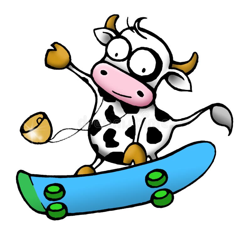 Koserieskateboard stock illustrationer