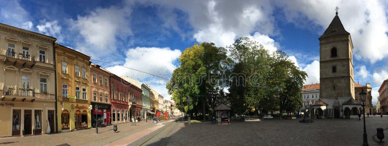 Kosice downtown panorama