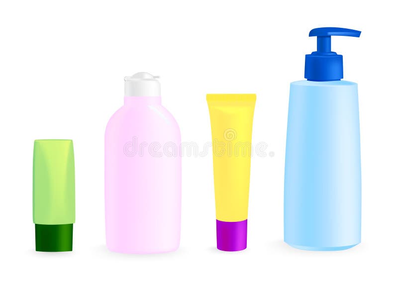 Sjablonen voor cosmeticaverpakkingen vector illustratie