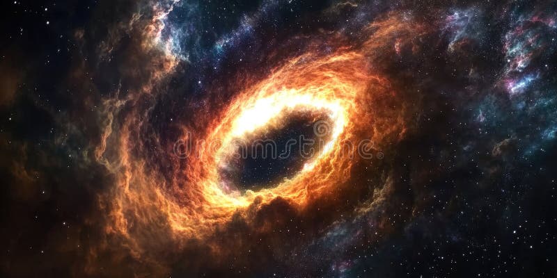 Kosmiczna Głębia Kosmiczna z kolorowymi wirującymi mgławicami i jasnymi gwiazdami Wspaniały Projekt Tła Astronomicznego royalty ilustracja