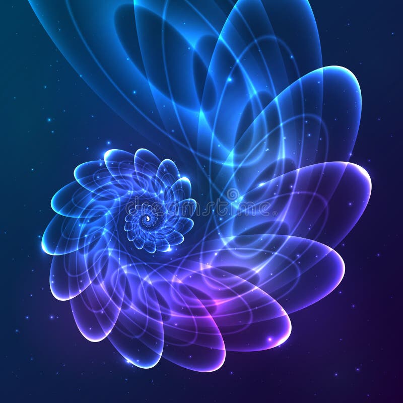 Kosmische Spirale blauen abstrakten Vektor Fractal vektor abbildung Kosmische Spirale blauen abstrakten Vektor Fractal vektor abbildung