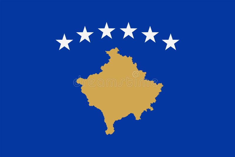 Kosovo Flag Vector Square Flat Icon Stock Illustration - Illustration ...