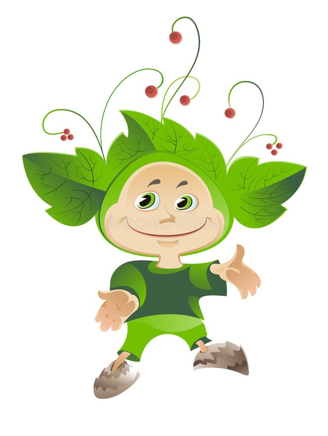 Little boy in costumes of forest berries. Little boy in costumes of forest berries