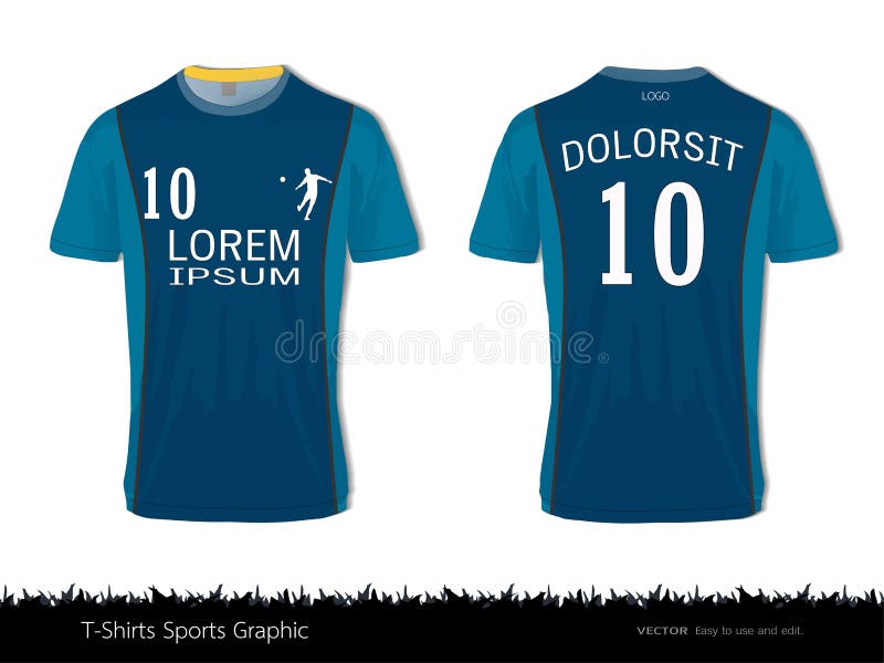 Koszulka sporta projekt dla futbolu klubu, przodu i tylnego widok piłki nożnej bydła munduru, sporta schudnięcia napadu koszula o ilustracji Koszulka sporta projekt dla futbolu klubu, przodu i tylnego widok piłki nożnej bydła munduru, sporta schudnięcia napadu koszula o ilustracji