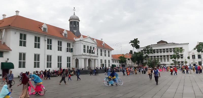 Kota Tua Hall Area, Noord-Djakarta - Indonesi? royalty-vrije stock afbeelding Kota Tua Hall Area, Noord-Djakarta - Indonesi? royalty-vrije stock afbeelding