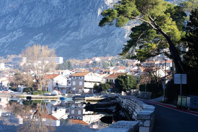 Kotor Bay in Winter in January Stock Image Image of january