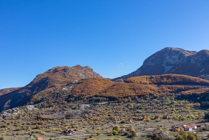 Kotor Panoramic View on Mountain Peaks Golis Stirovnik and Gomile in Kotor Panoramic View on Mountain Peaks Golis Stirovnik and Gomile in