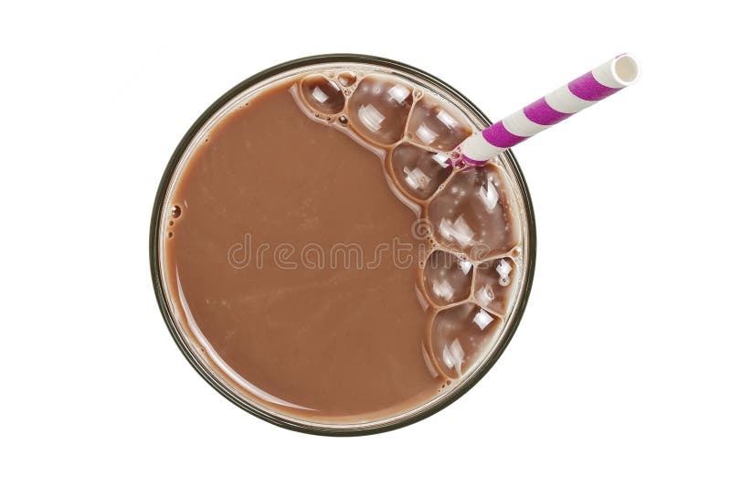 Koude chocolademelk royalty-vrije stock afbeeldingen