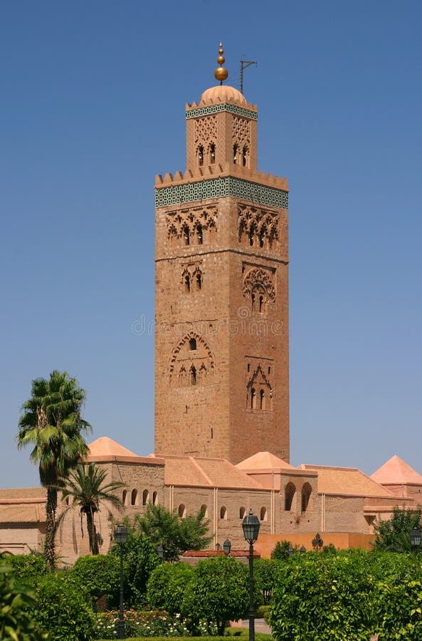 koutoubiamarrakesh morocco moské arkivfoton koutoubiamarrakesh morocco moské arkivfoton
