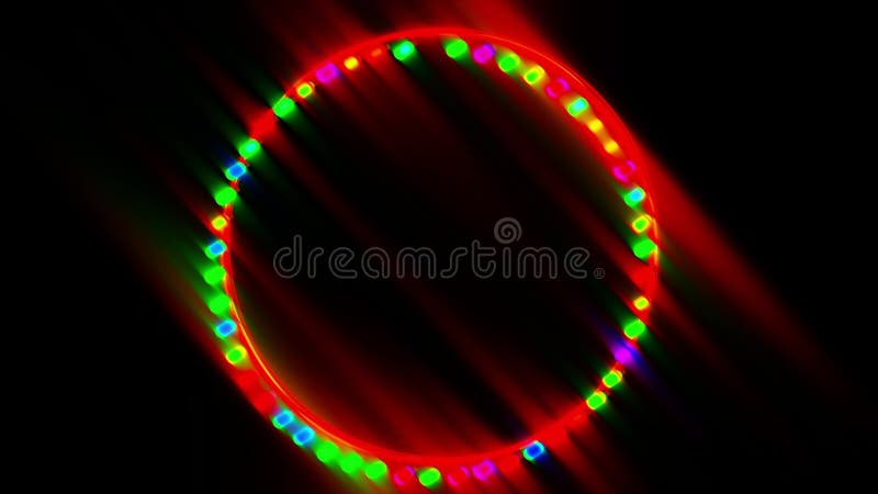 Kołowa pętla RGB Light Strings z kolorowym rozmyciem ruchu royalty ilustracja