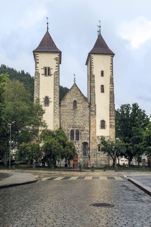 Kościół Błogosławiony maryja dziewica, Bergen, Norwegia zdjęcia stock Kościół Błogosławiony maryja dziewica, Bergen, Norwegia zdjęcia stock