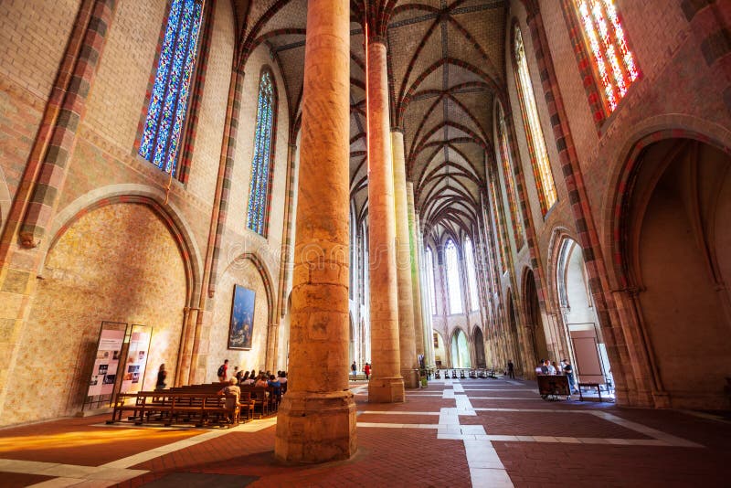 Kościół jacobins we francji tuluzy fotografia stock