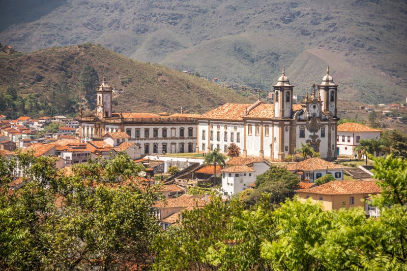 Kościół Nasz dama góra Carmel Ouro Preto, Brazylia, - zdjęcie stock Kościół Nasz dama góra Carmel Ouro Preto, Brazylia, - zdjęcie stock