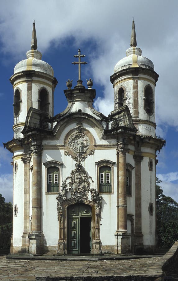 Kościół São Francisco Aleijadinho w Ouro Preto, Brazylia zdjęcie royalty free Kościół São Francisco Aleijadinho w Ouro Preto, Brazylia zdjęcie royalty free