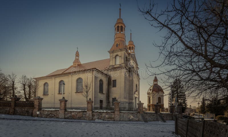 Kościół we wsi sulmierzyce poland.
