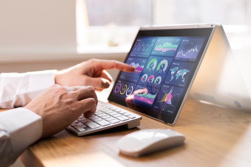 KPI Dashboard Data Analytics Stock Image Image of human, information