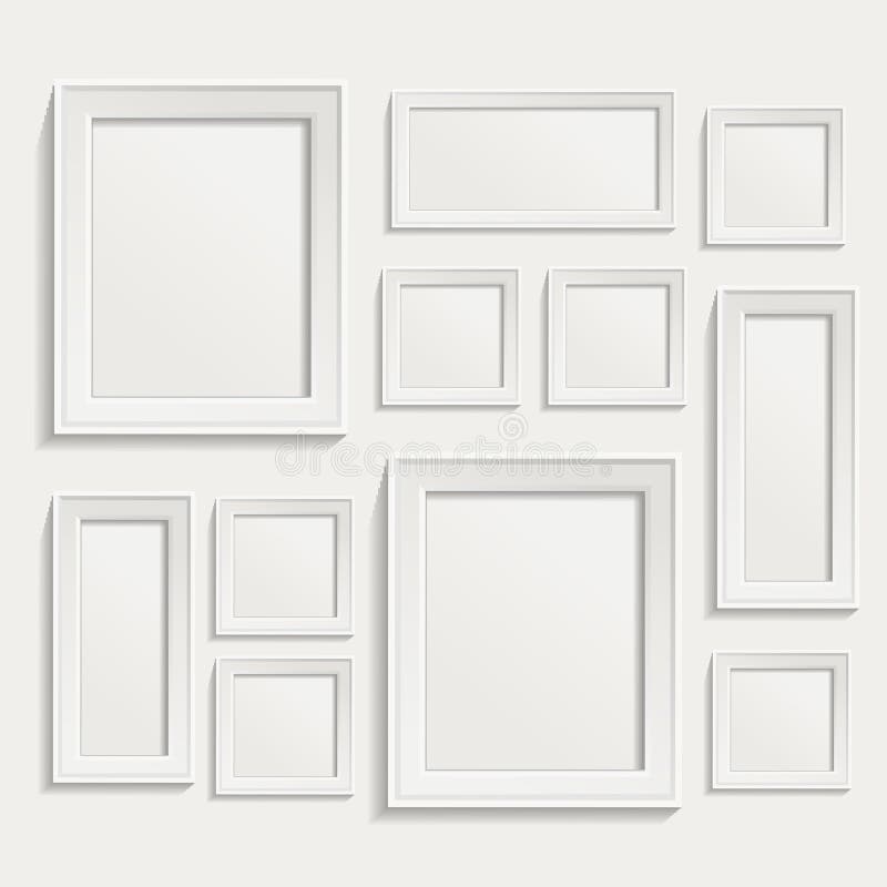 Белые рамки на белой стене. Рамка для коллажа белая. White frame eps. Рамка белая глазурь квадратная.