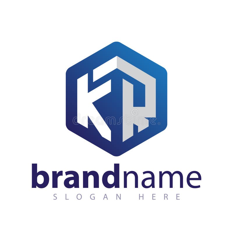 KR Initial letter hexagonal logo vector. Logo template elements to download. Kr logo real estate vectors