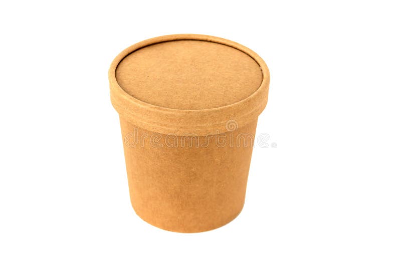 Kraft box of cardboard cylindrical shape for food packaging. For royalty free stock photography Kraft box of cardboard cylindrical shape for food packaging. For royalty free stock photography