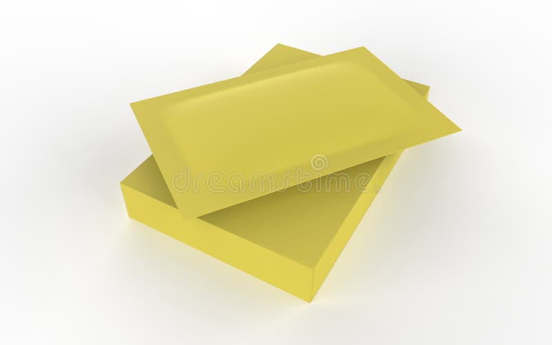 Download Kraft Paper Box With Matte Sachet Mock Up Stock Illustration - Illustration of mockup, label ...