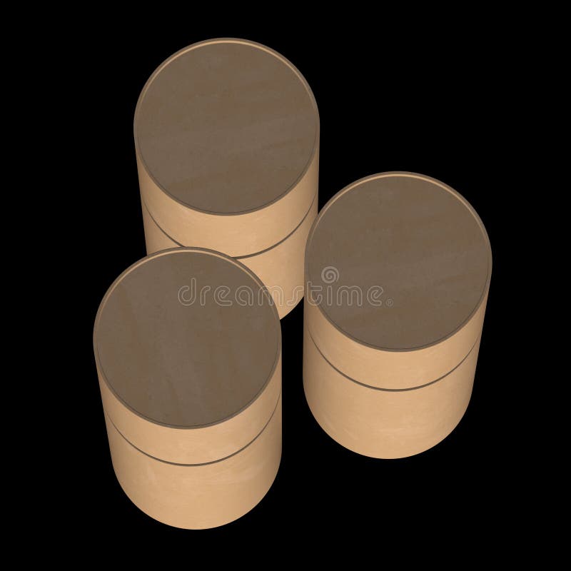 Download Kraft Paper Cardboard Tube Package Stock Illustration ...