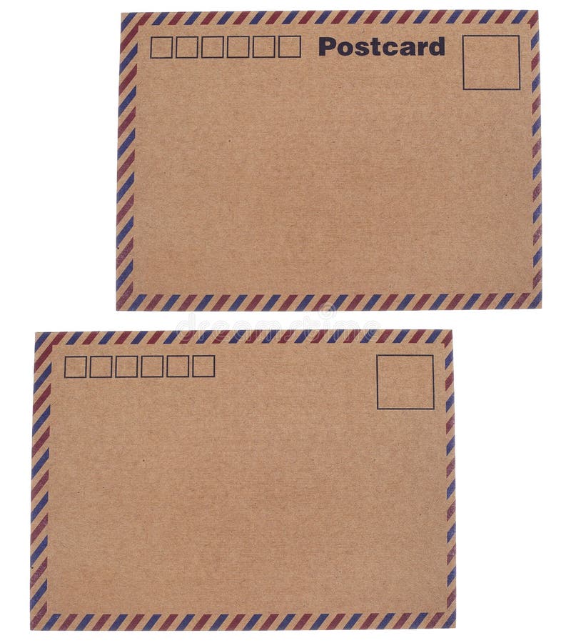 Kraft paper postcards stock image. Image of kraft, handmade 29044537