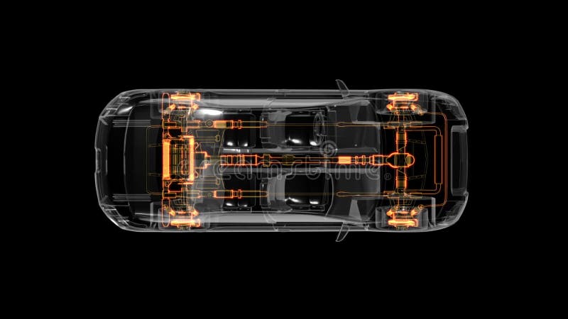 Kraftfahrzeugtechnik Antriebsachsensystem, Maschine, Innensitz Draufsicht des Röntgenstrahls