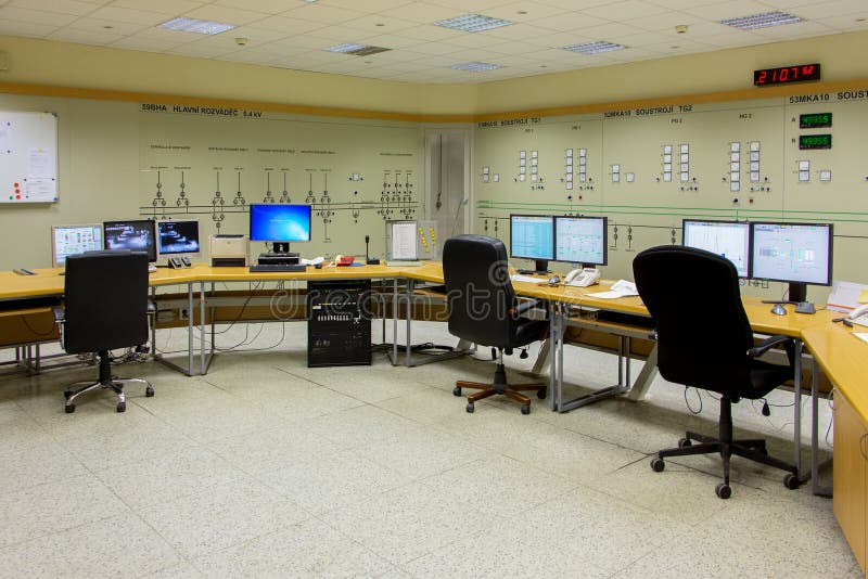 Kraftwerkleitstelle lizenzfreies stockfoto Kraftwerkleitstelle lizenzfreies stockfoto