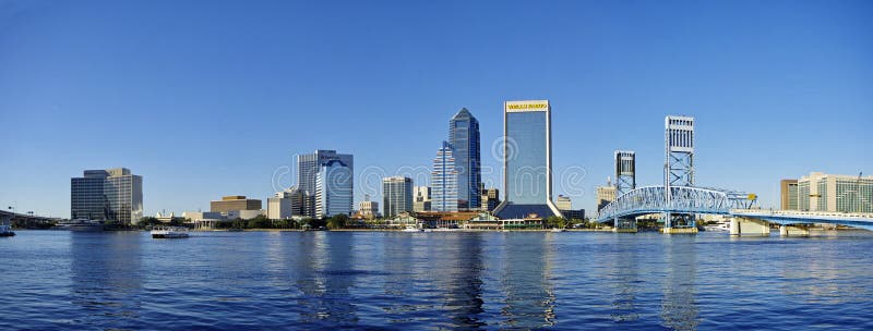 Krajobraz Jacksonville śródmieście w Floryda, usa zdjęcia royalty free Krajobraz Jacksonville śródmieście w Floryda, usa zdjęcia royalty free