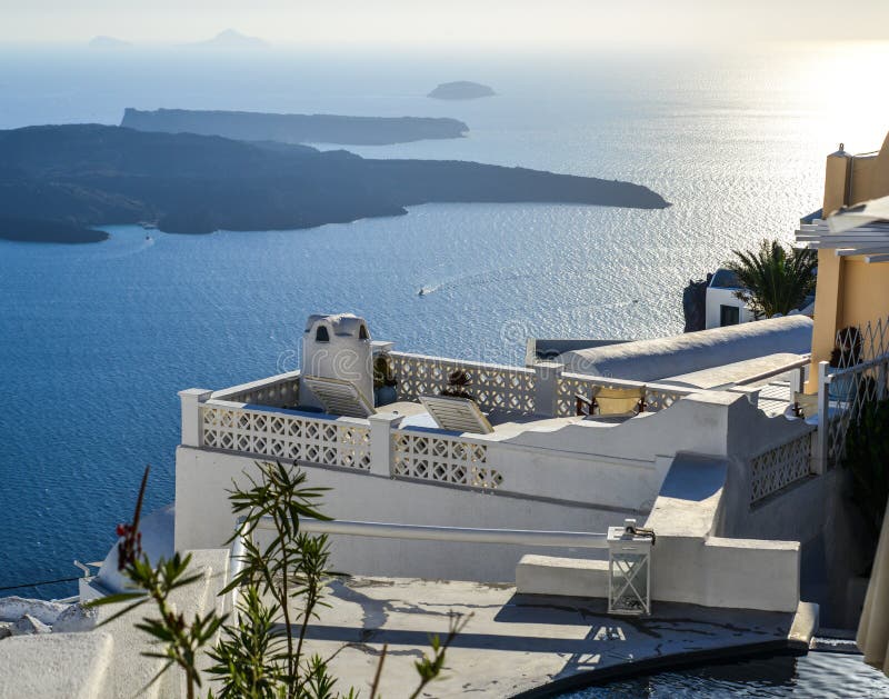 Krajobraz pi? kna Santorini wyspa obraz royalty free