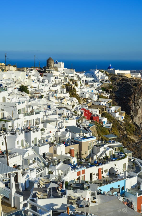 Krajobraz pi? kna Santorini wyspa obraz royalty free
