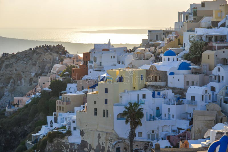 Krajobraz pi? kna Santorini wyspa zdjęcie stock