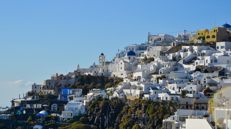 Krajobraz pi? kna Santorini wyspa obrazy royalty free