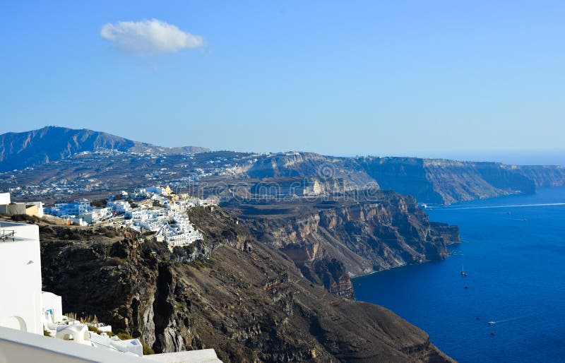 Krajobraz pi? kna Santorini wyspa obraz royalty free