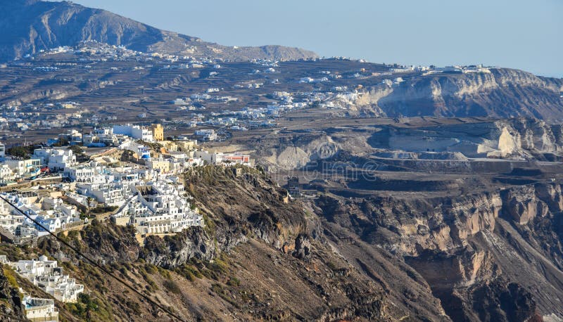 Krajobraz pi? kna Santorini wyspa zdjęcie royalty free