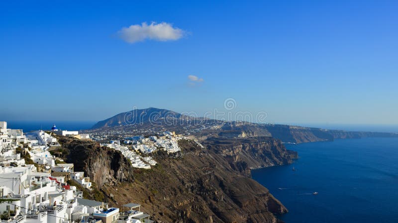 Krajobraz pi? kna Santorini wyspa zdjęcia stock