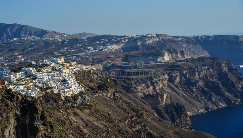 Krajobraz pi? kna Santorini wyspa zdjęcia royalty free