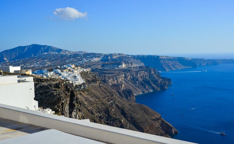 Krajobraz pi? kna Santorini wyspa zdjęcie royalty free