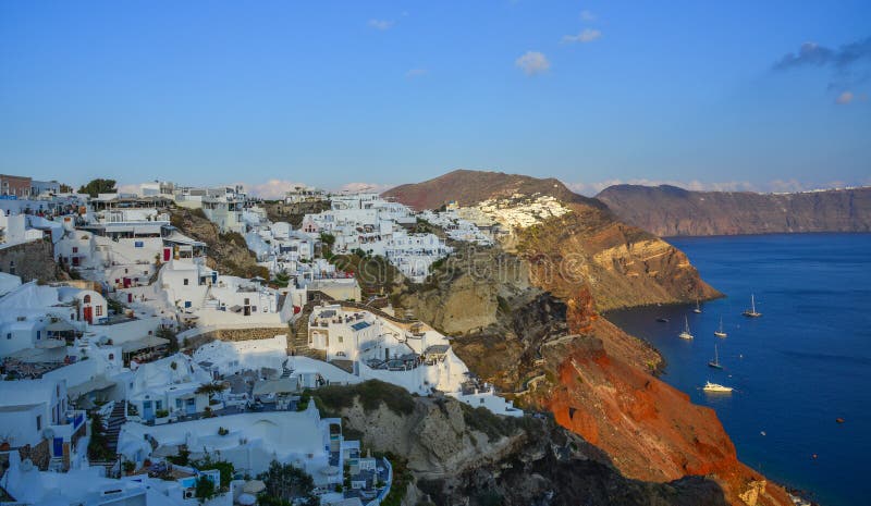 Krajobraz pi? kna Santorini wyspa. Landscape of beautiful Santorini Island. Santorini is one of the most popular islands for destination weddings and honeymoons
