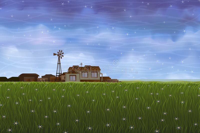 krajobrazowy wiejski lato ilustracja wektor krajobrazowy wiejski lato ilustracja wektor