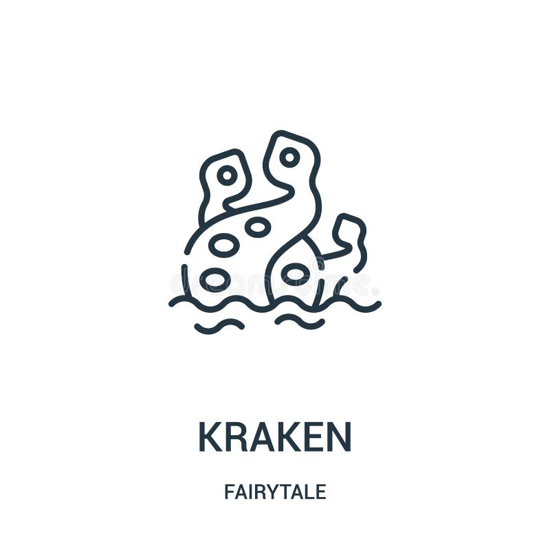 Símbolo Kraken Lendário Monstro Do Mar Ilustração do Vetor