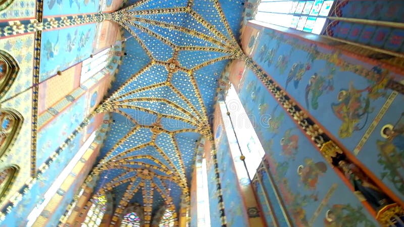 Rotating stellar vault St Mary Basilica, Krakow, Poland