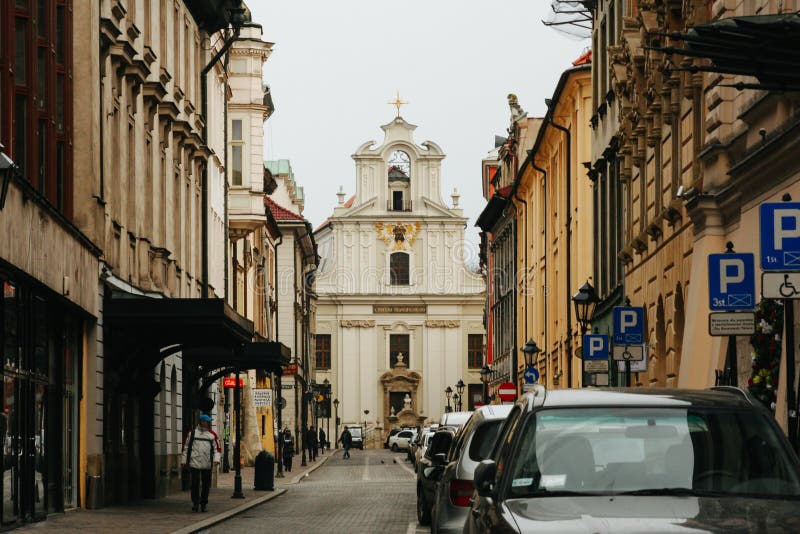 KRAKOWSKI KRAKOW POLSKA, Styczeń, - 03, 2013: St John kościół w starym Krakowskim Krakow mieście, Polska obrazy royalty free KRAKOWSKI KRAKOW POLSKA, Styczeń, - 03, 2013: St John kościół w starym Krakowskim Krakow mieście, Polska obrazy royalty free