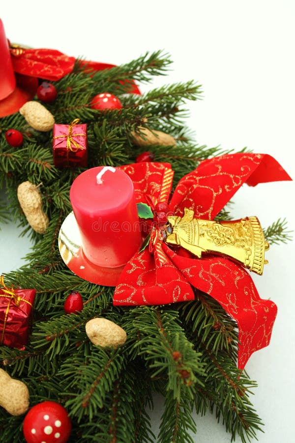 kran för wih för adventjulgarnering arkivfoto kran för wih för adventjulgarnering arkivfoto